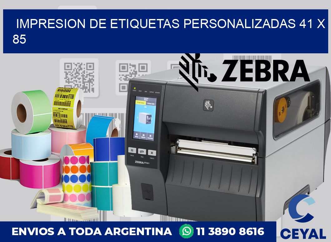 Impresion de etiquetas personalizadas 41 x 85