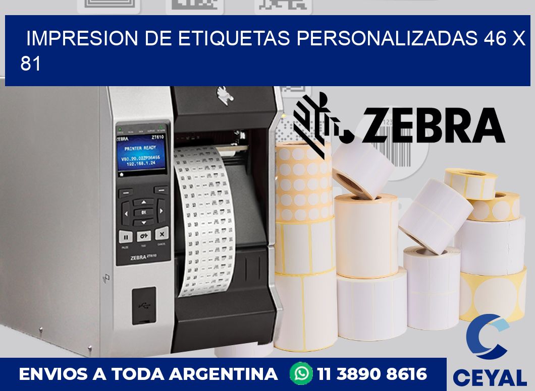 Impresion de etiquetas personalizadas 46 x 81