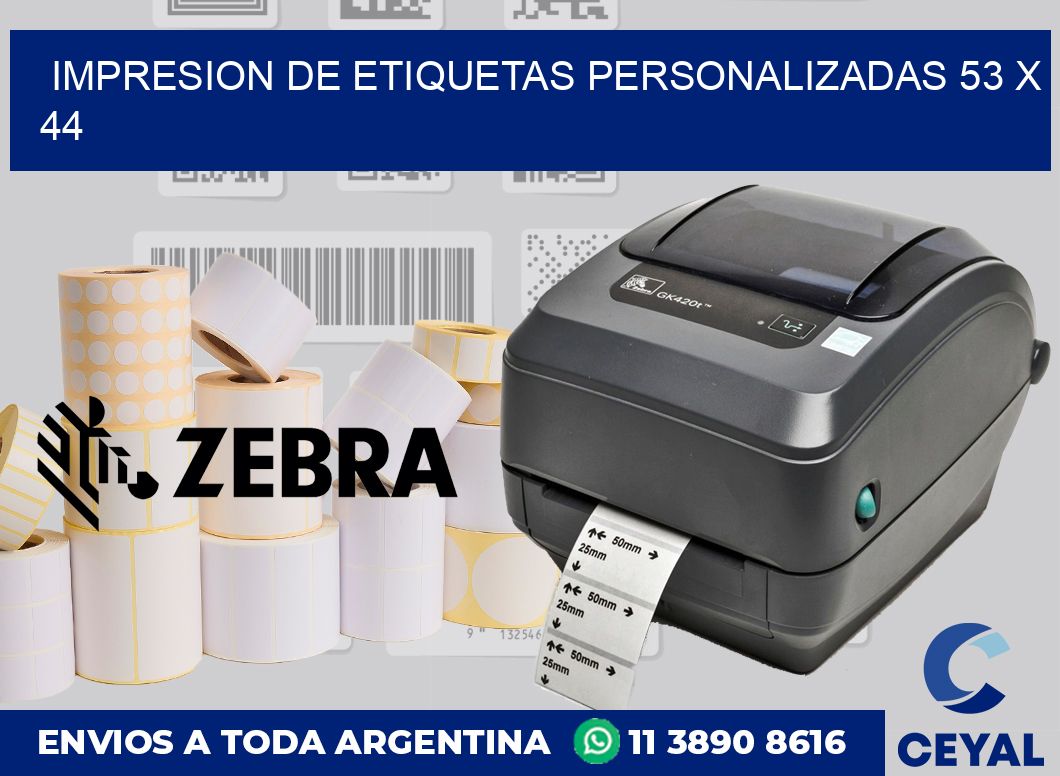 Impresion de etiquetas personalizadas 53 x 44
