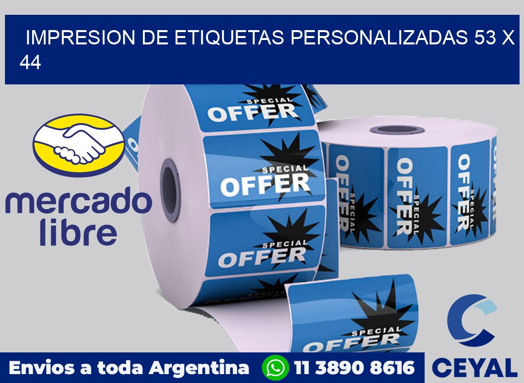 Impresion de etiquetas personalizadas 53 x 44