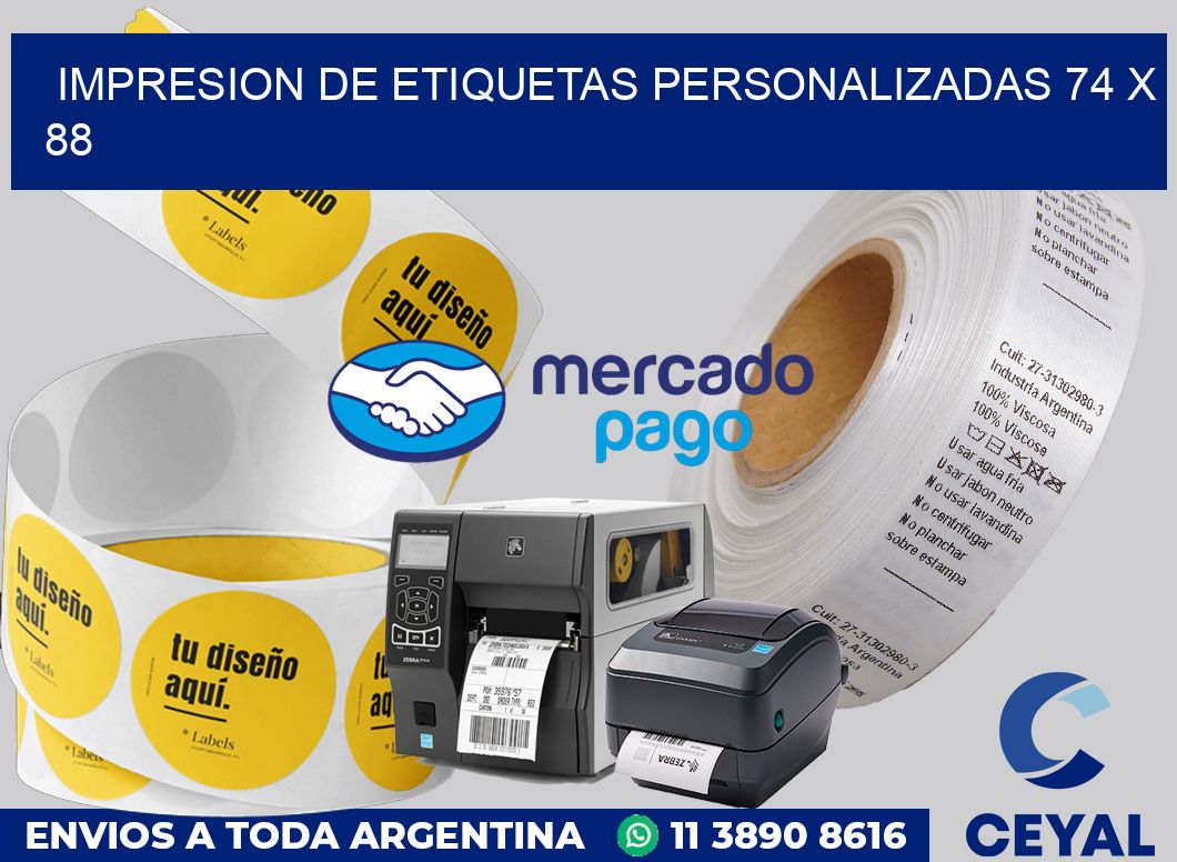 Impresion de etiquetas personalizadas 74 x 88