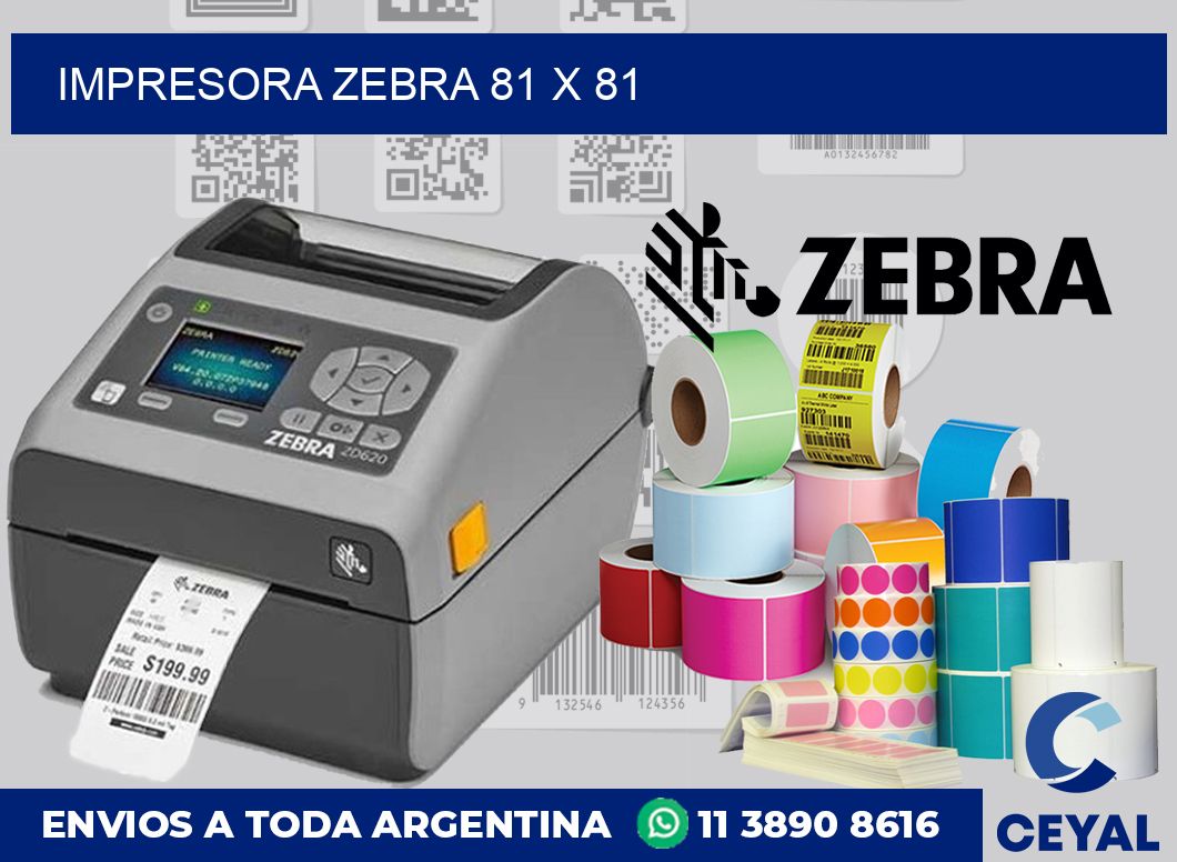 Impresora Zebra 81 x 81