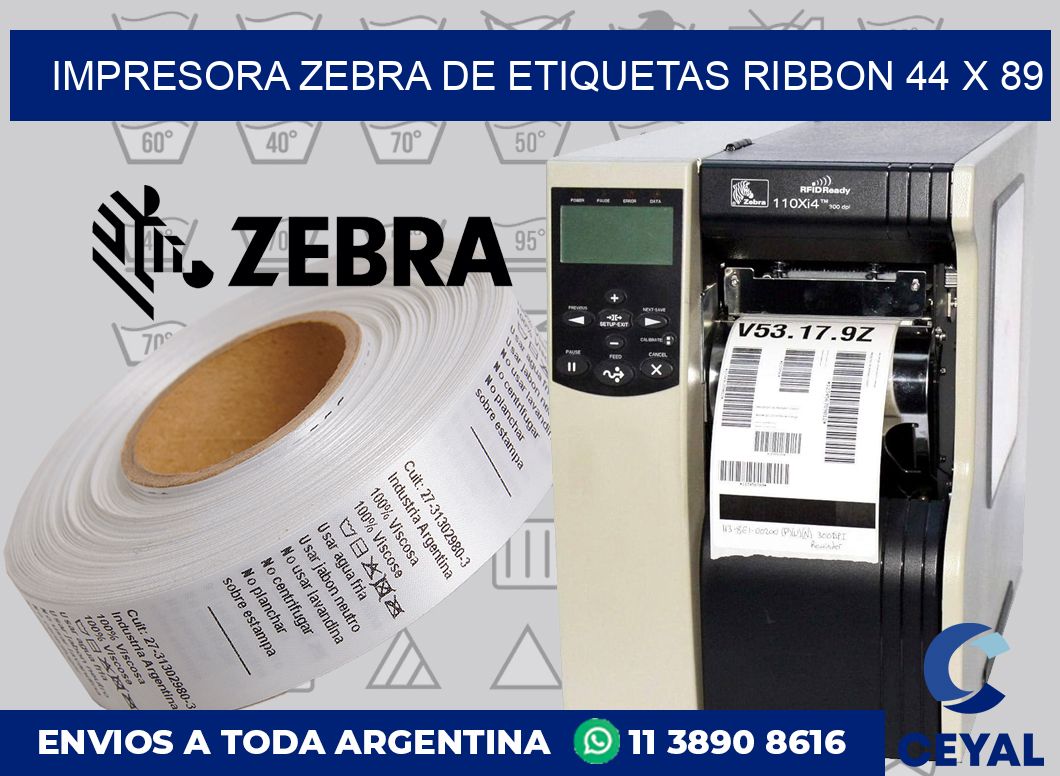 Impresora Zebra de etiquetas ribbon 44 x 89