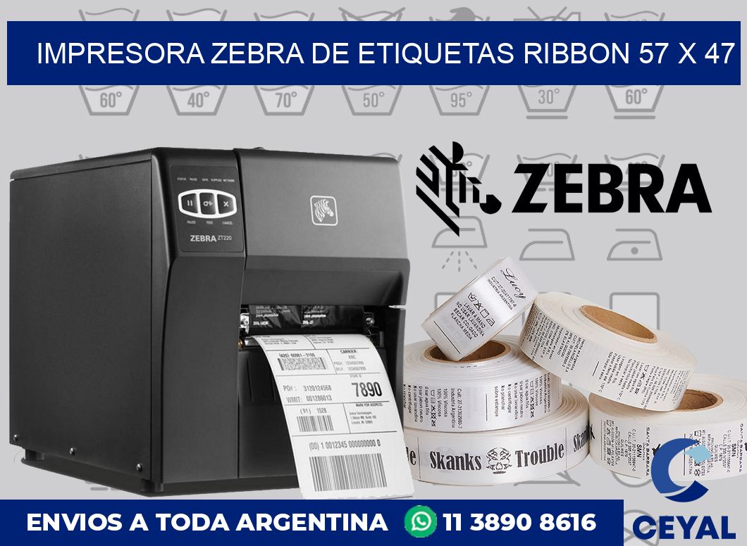 Impresora Zebra de etiquetas ribbon 57 x 47