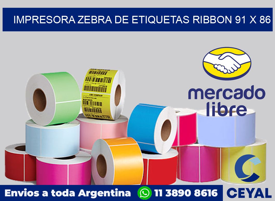Impresora Zebra de etiquetas ribbon 91 x 86