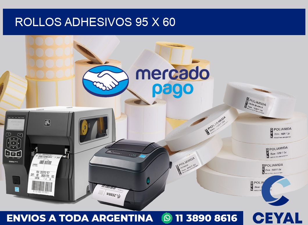 Rollos adhesivos 95 x 60