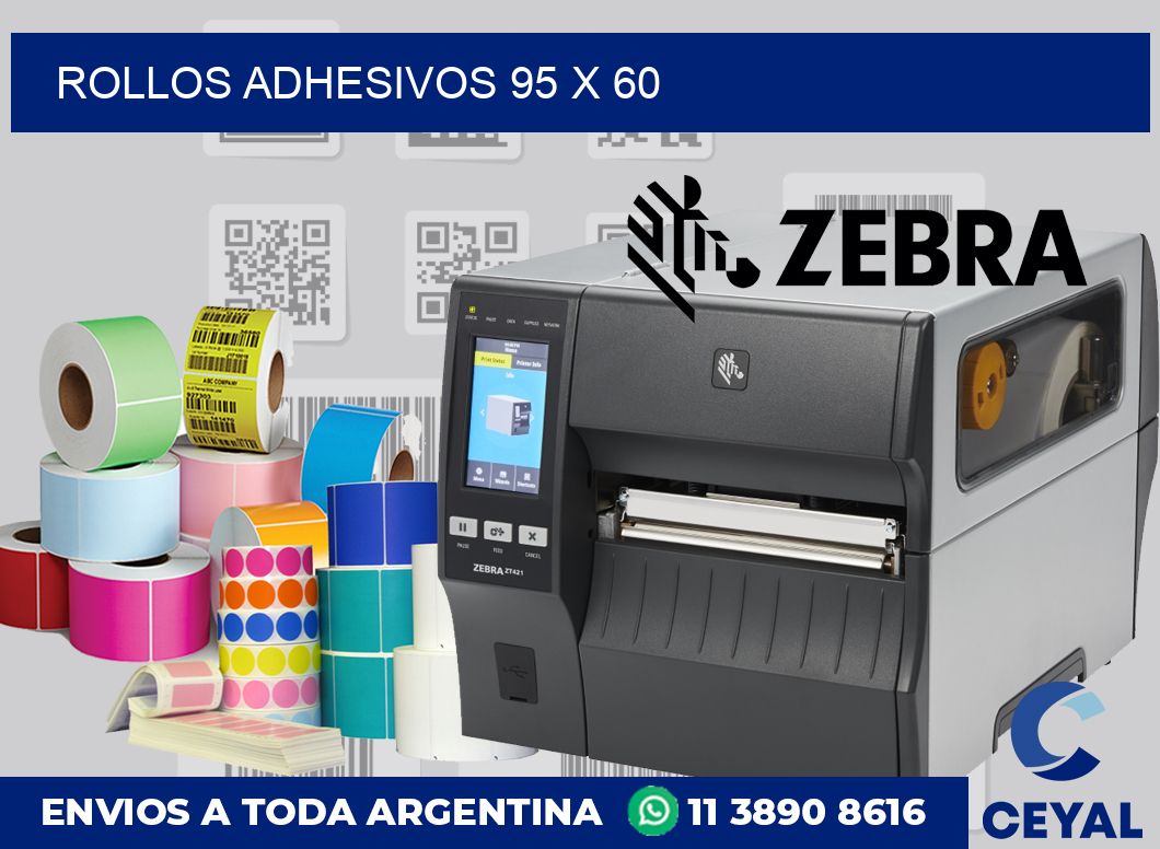 Rollos adhesivos 95 x 60
