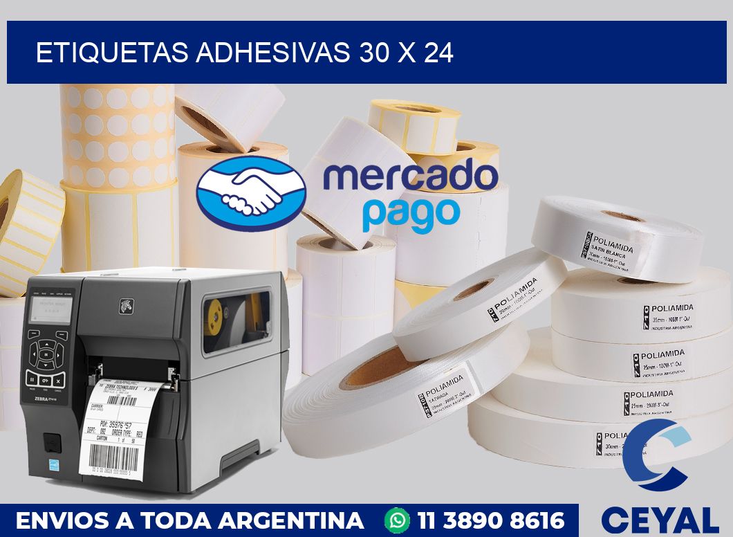 etiquetas adhesivas 30 x 24