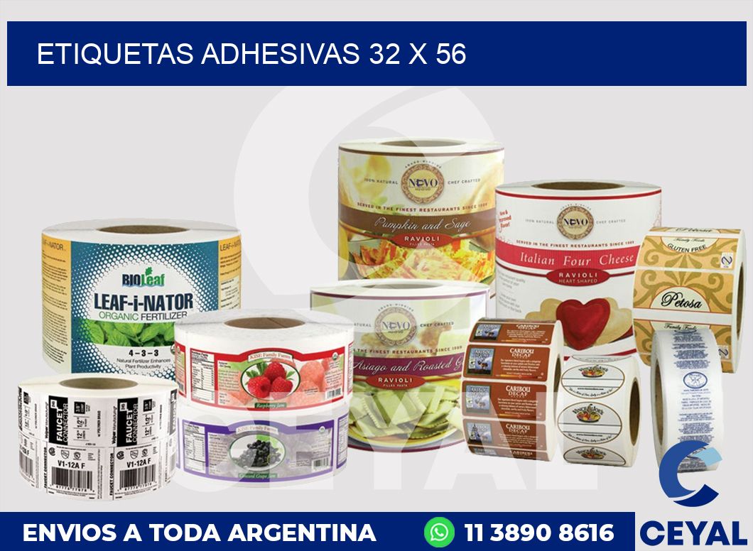 etiquetas adhesivas 32 x 56