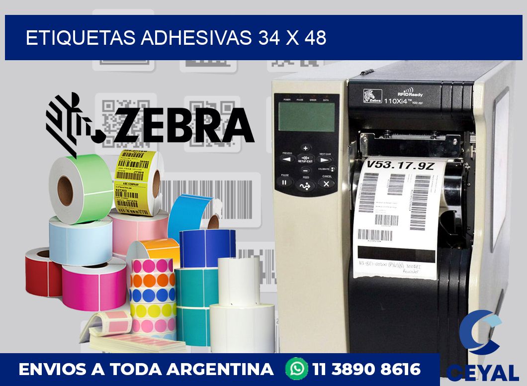 etiquetas adhesivas 34 x 48