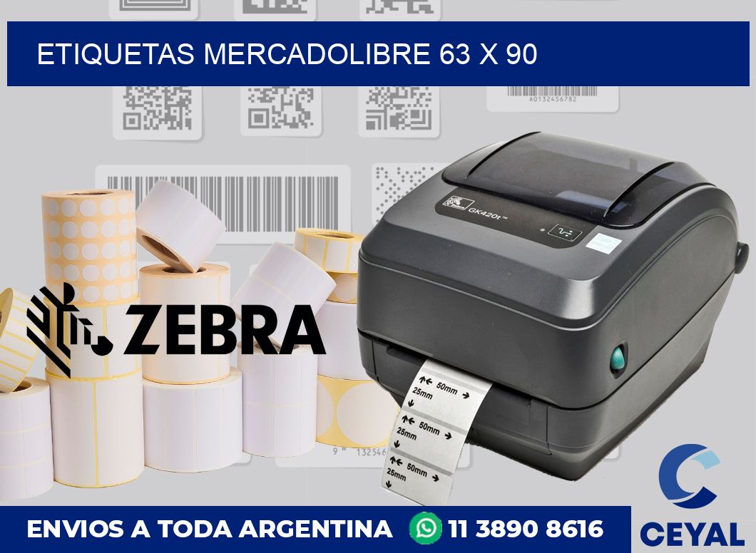 etiquetas mercadolibre 63 x 90