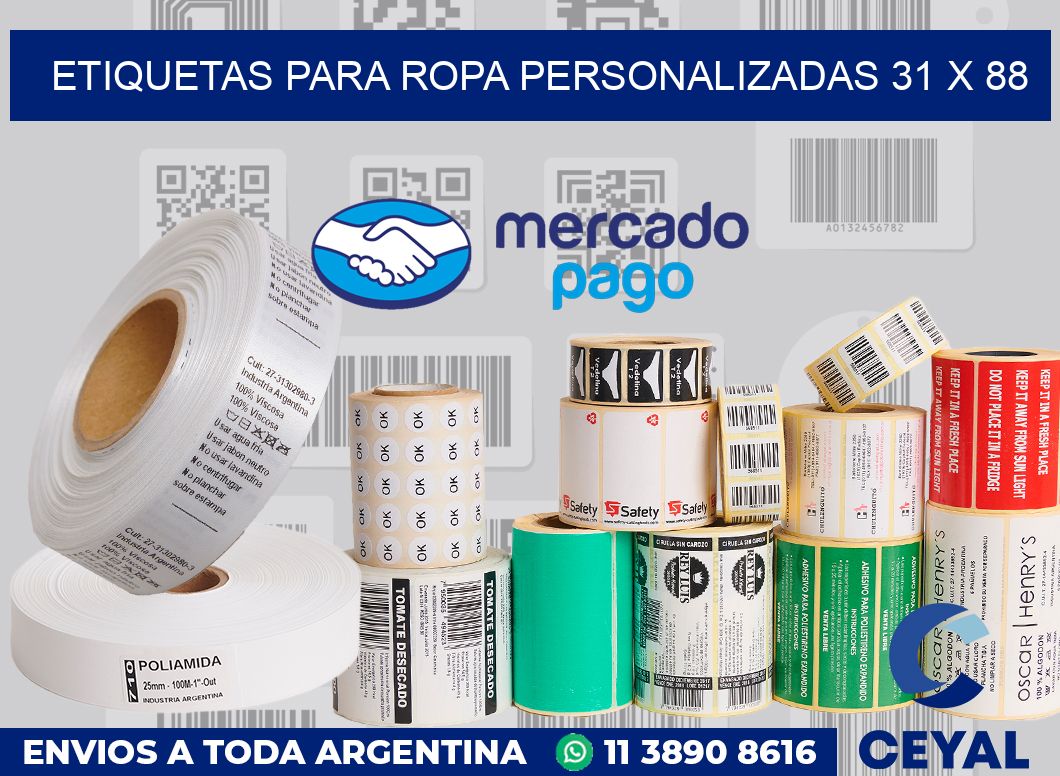 etiquetas para ropa personalizadas 31 x 88