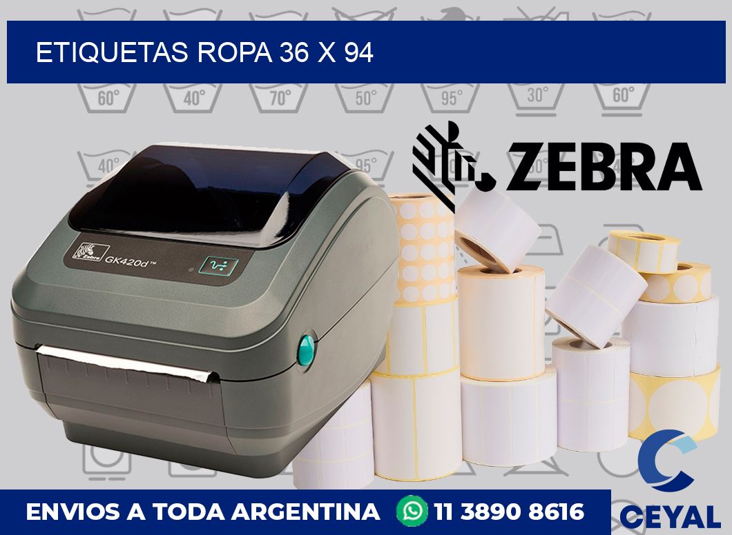 etiquetas ropa 36 x 94