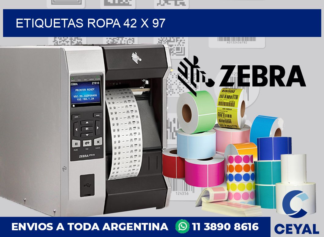 etiquetas ropa 42 x 97