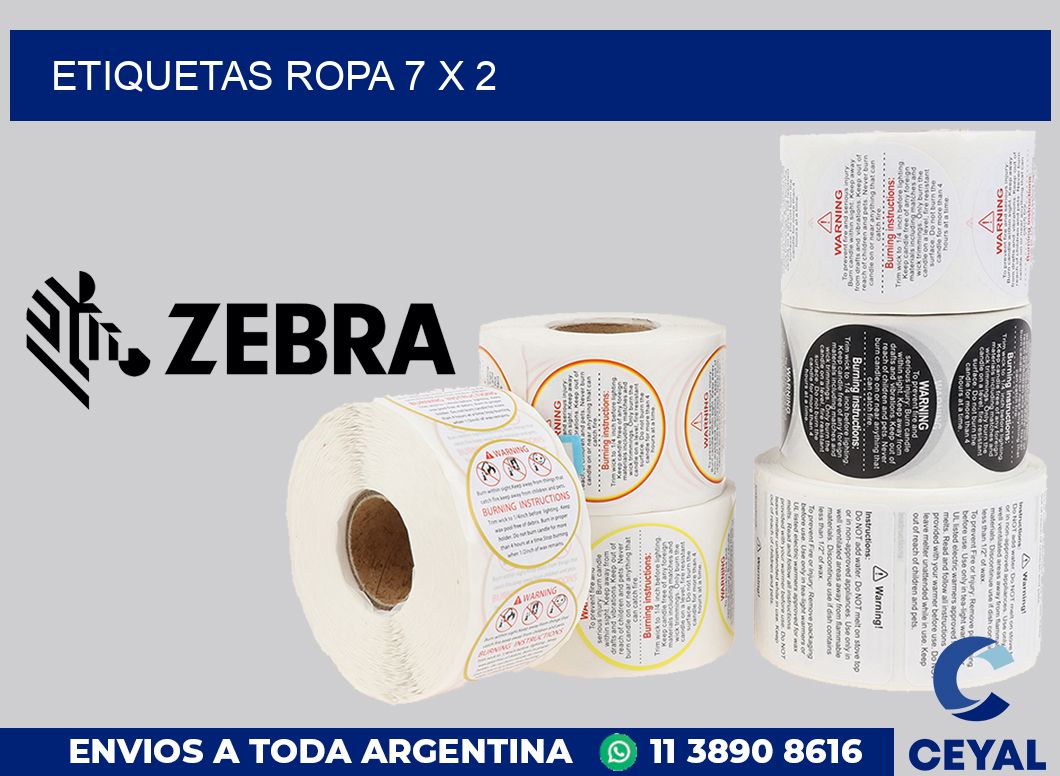 etiquetas ropa 7 x 2