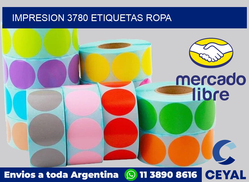 impresion 3780 etiquetas ropa