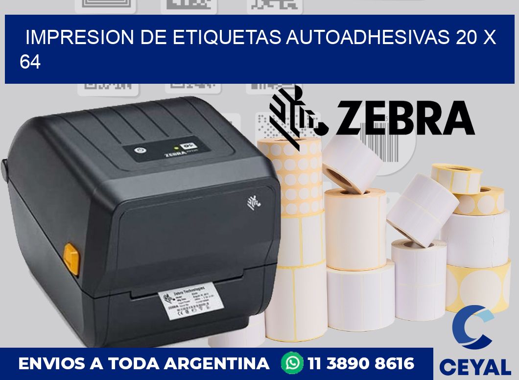 impresion de etiquetas autoadhesivas 20 x 64