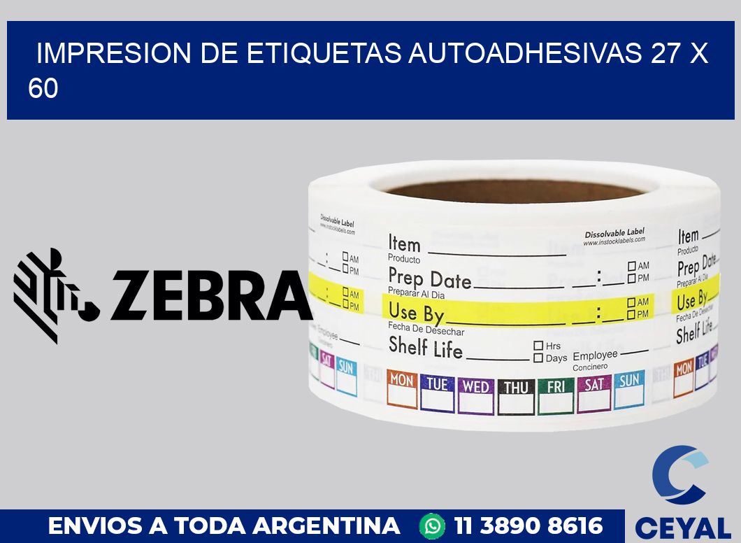 impresion de etiquetas autoadhesivas 27 x 60