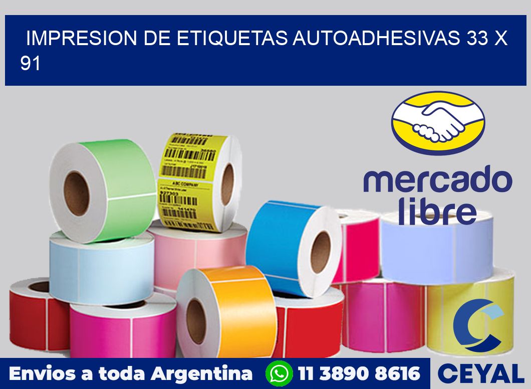 impresion de etiquetas autoadhesivas 33 x 91