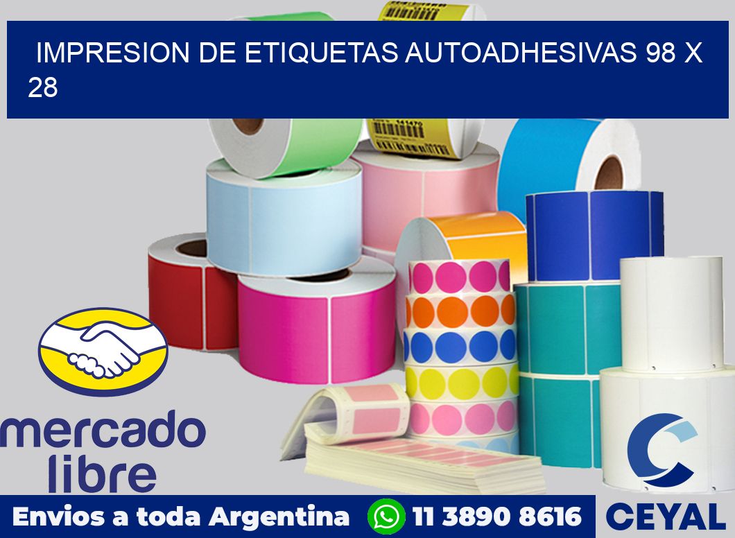 impresion de etiquetas autoadhesivas 98 x 28