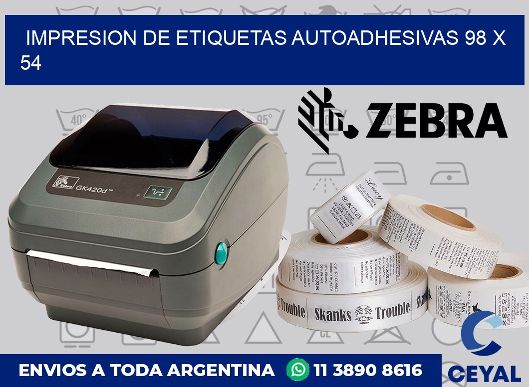 impresion de etiquetas autoadhesivas 98 x 54