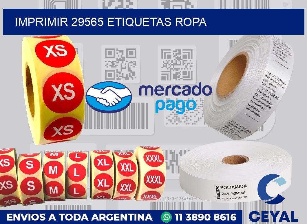 imprimir 29565 etiquetas ropa