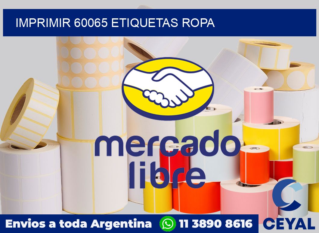 imprimir 60065 etiquetas ropa