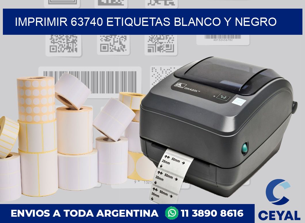 imprimir 63740 etiquetas blanco y negro