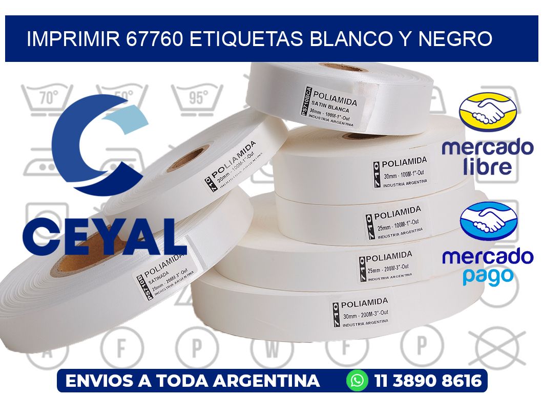 imprimir 67760 etiquetas blanco y negro