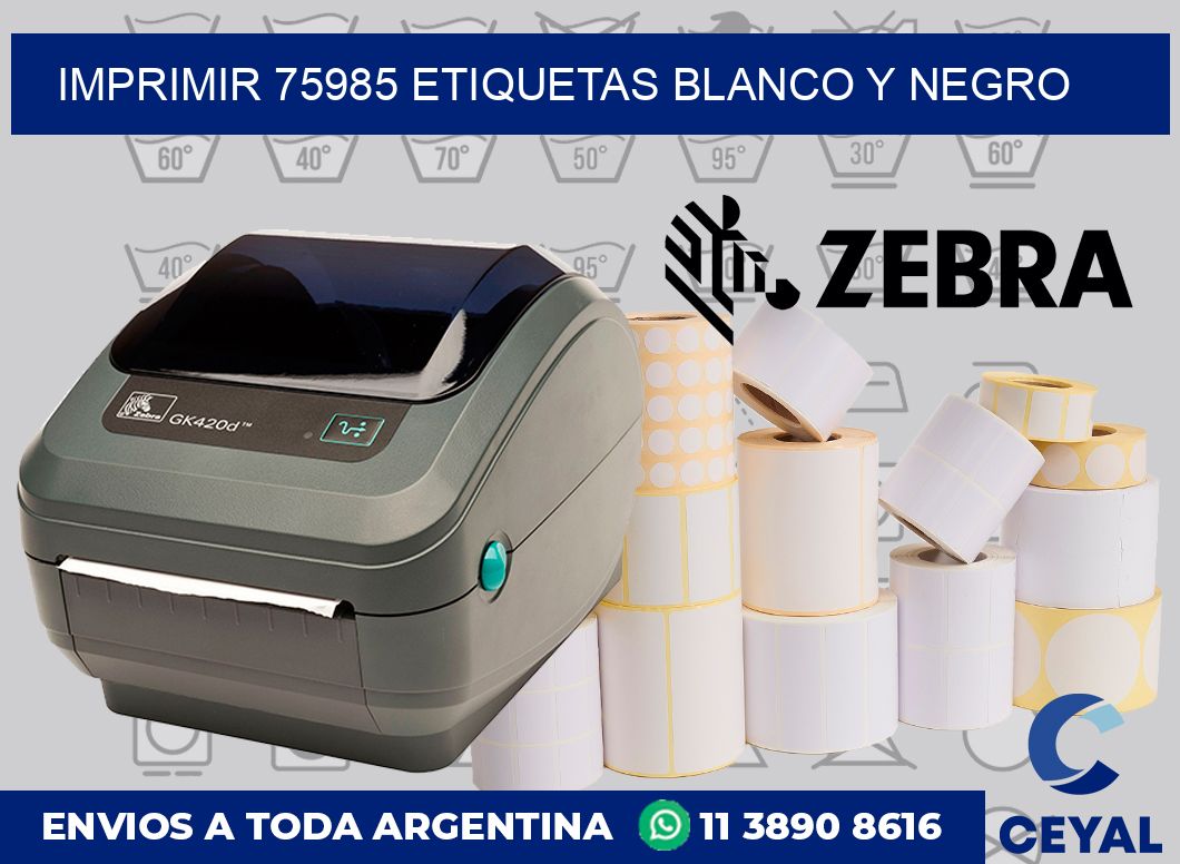 imprimir 75985 etiquetas blanco y negro