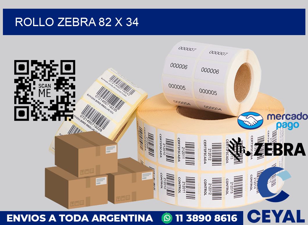 rollo zebra 82 x 34