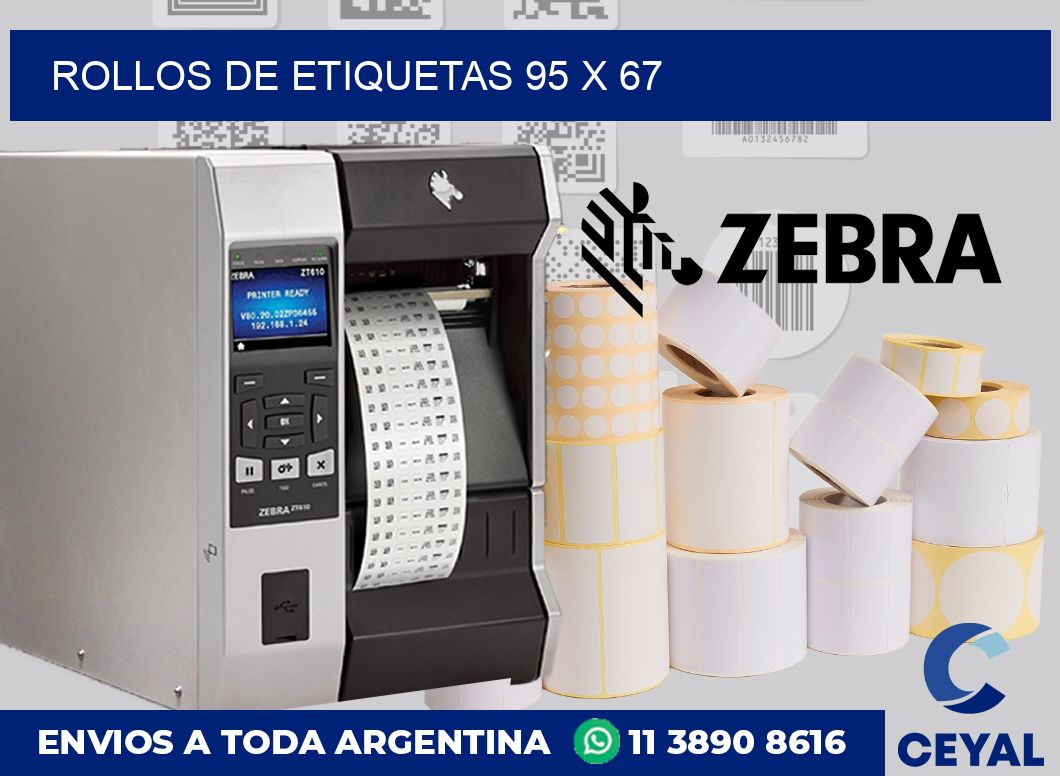 rollos de etiquetas 95 x 67