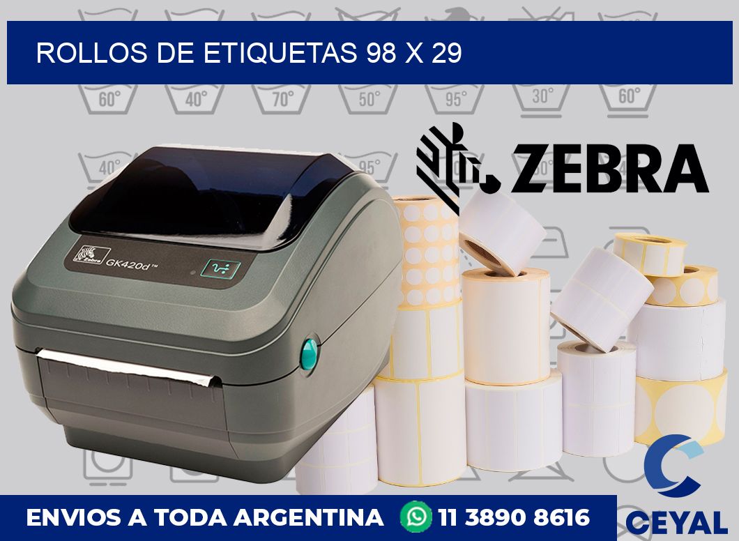 rollos de etiquetas 98 x 29