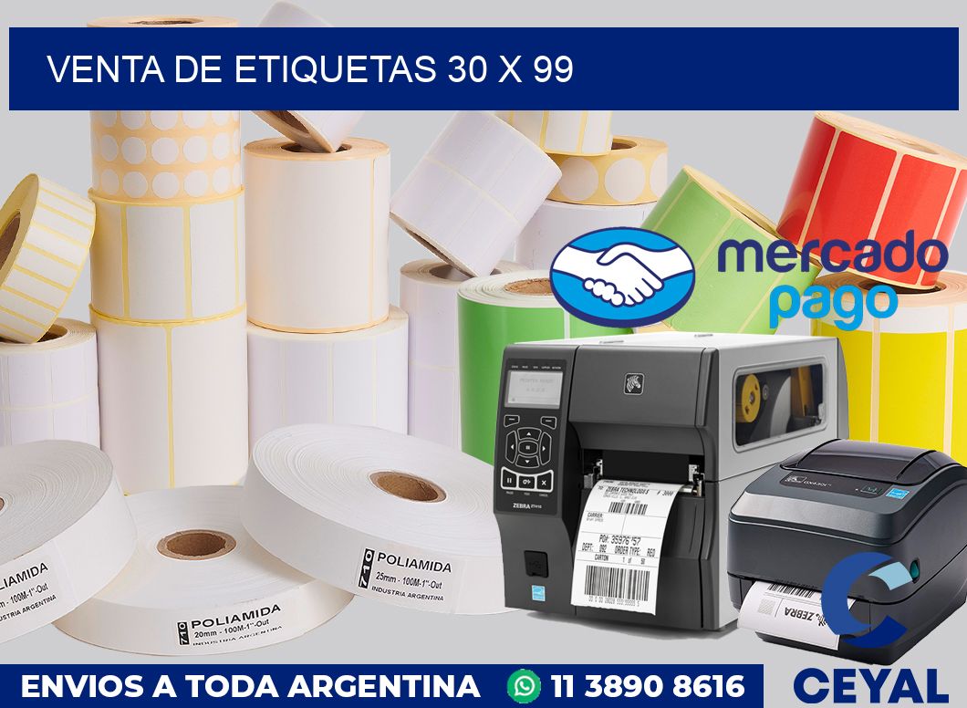 venta de etiquetas 30 x 99