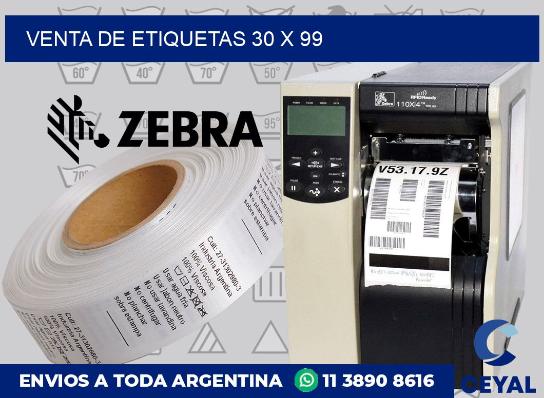 venta de etiquetas 30 x 99