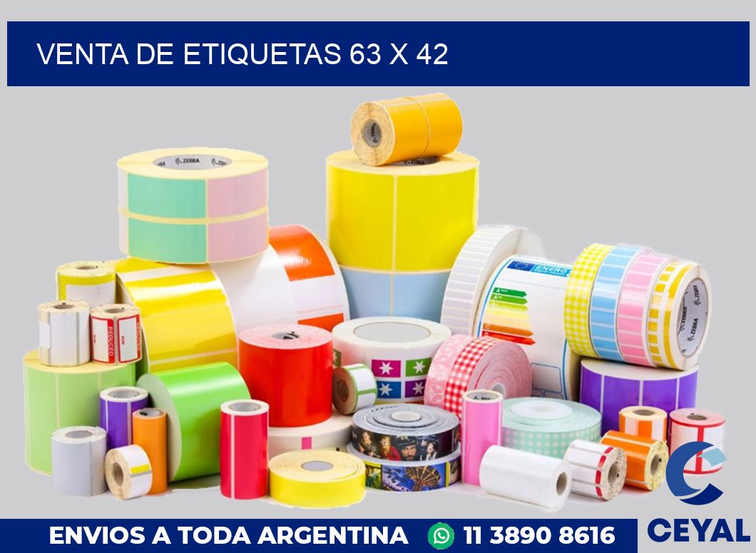 venta de etiquetas 63 x 42