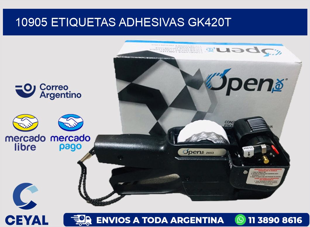 10905 ETIQUETAS ADHESIVAS GK420T
