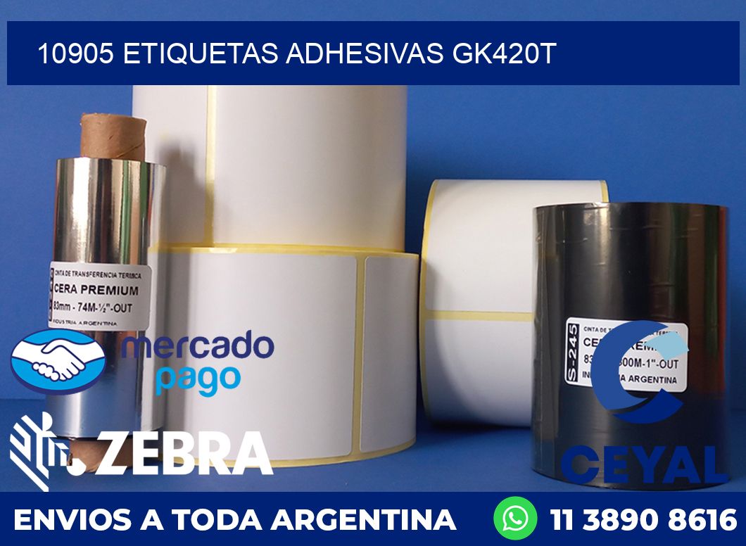 10905 ETIQUETAS ADHESIVAS GK420T
