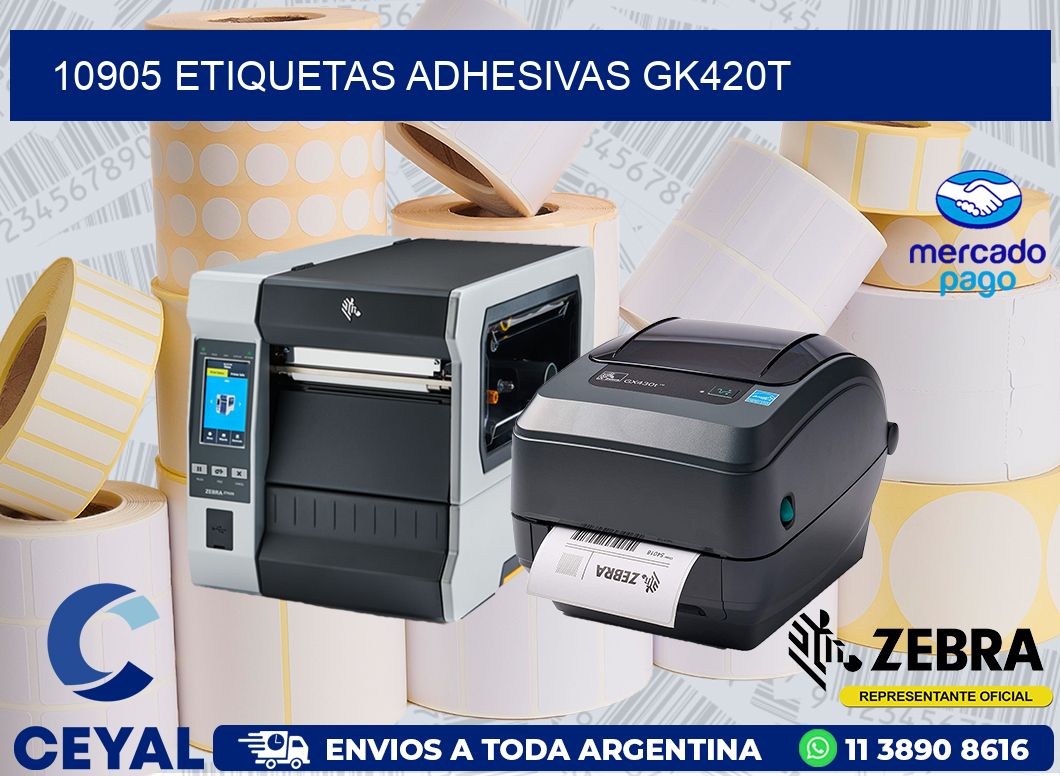 10905 ETIQUETAS ADHESIVAS GK420T