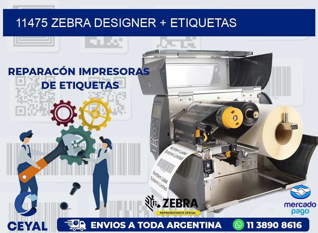 11475 ZEBRA DESIGNER + ETIQUETAS