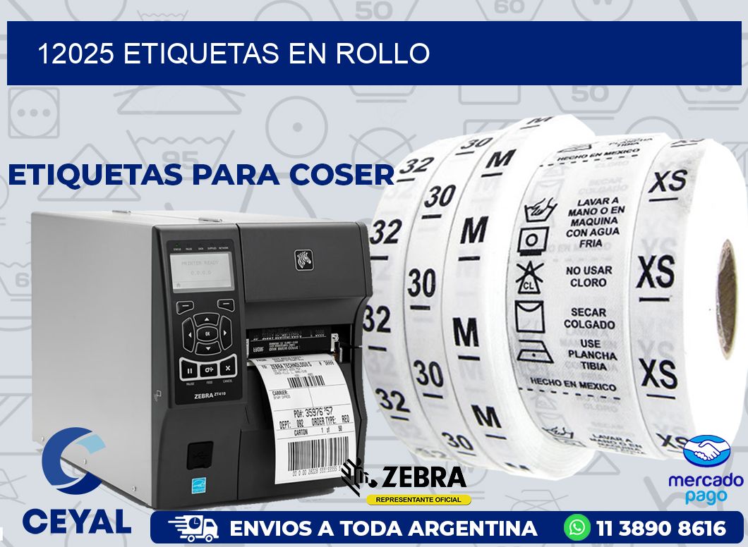 12025 ETIQUETAS EN ROLLO