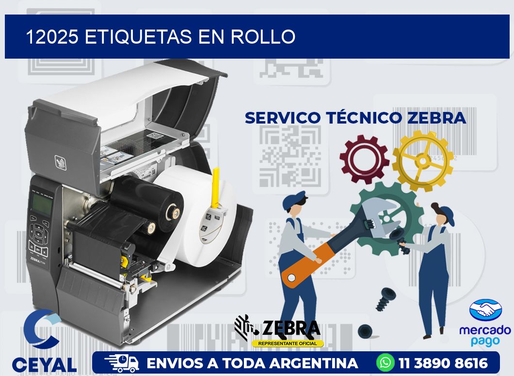 12025 ETIQUETAS EN ROLLO