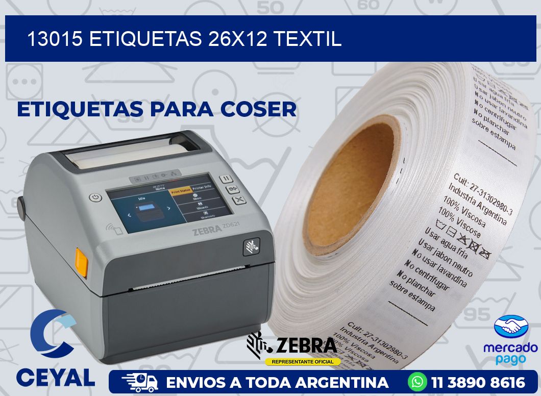 13015 ETIQUETAS 26X12 TEXTIL