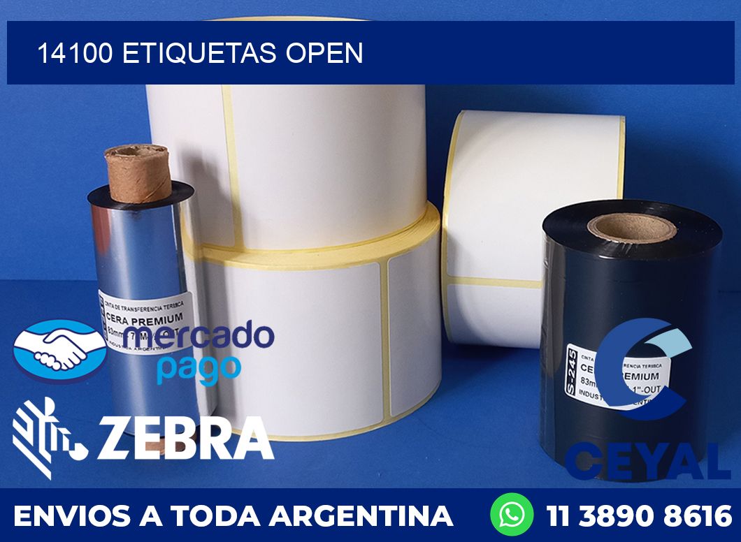 14100 ETIQUETAS OPEN