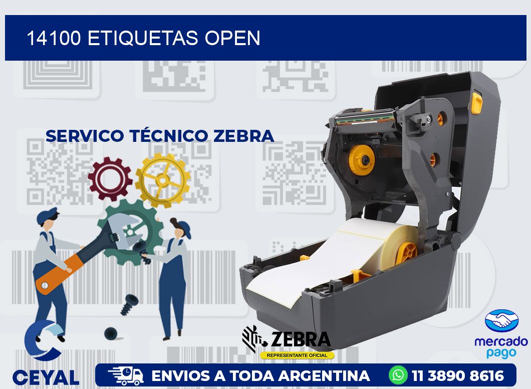 14100 ETIQUETAS OPEN