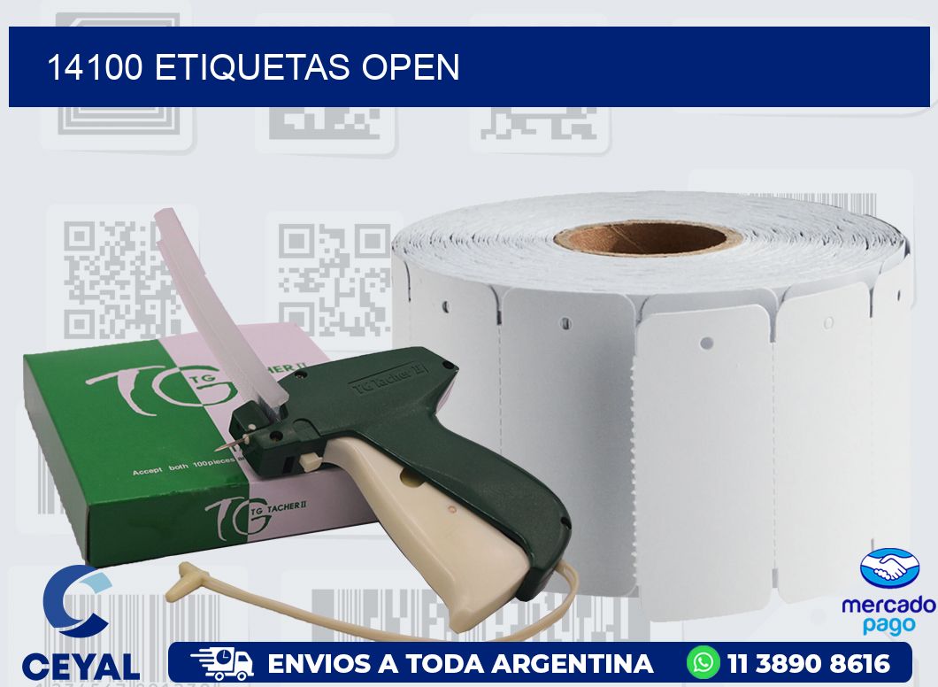 14100 ETIQUETAS OPEN