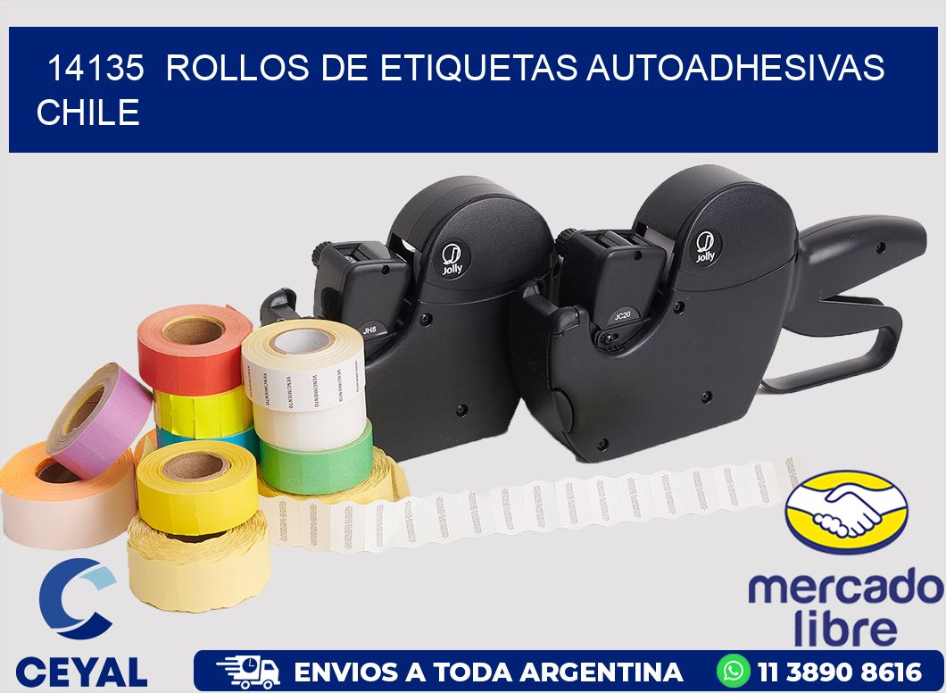 14135  ROLLOS DE ETIQUETAS AUTOADHESIVAS CHILE
