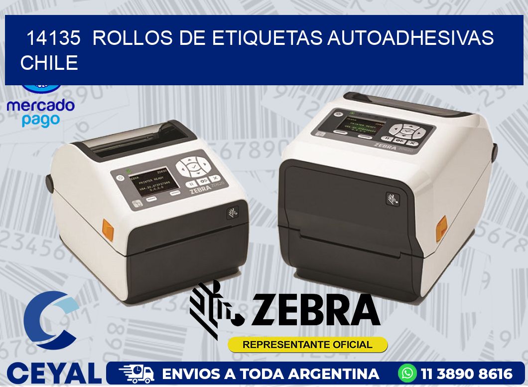 14135  ROLLOS DE ETIQUETAS AUTOADHESIVAS CHILE
