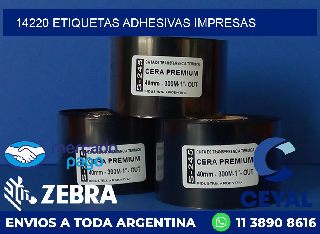 14220 ETIQUETAS ADHESIVAS IMPRESAS