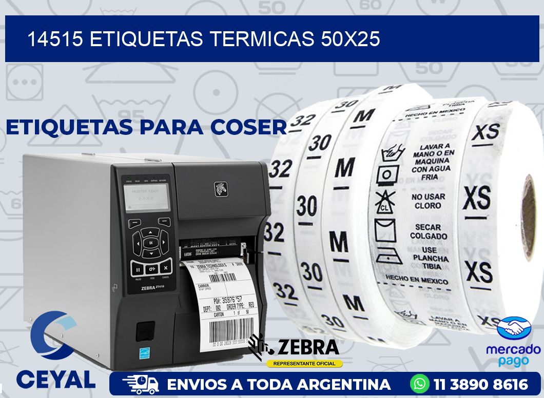 14515 ETIQUETAS TERMICAS 50X25